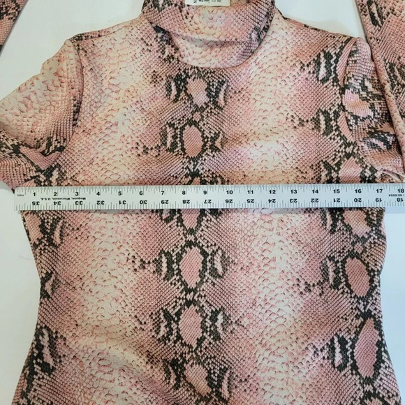 O'Dolly Dearest Snake Print Long Sleeve Bodycon Minidress In Multi Size L‎ NWT - Picture 8 of 11